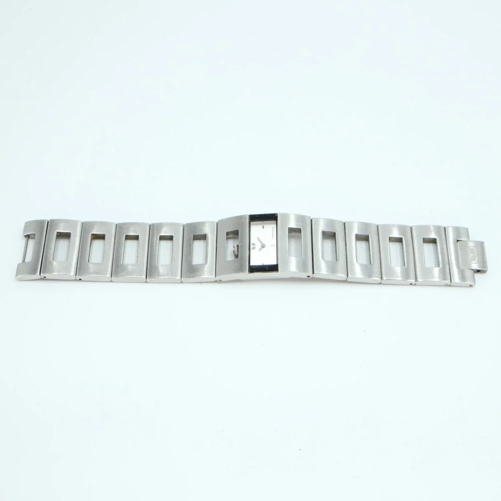 Vestal Seville Silver Tone Watch 27mm Rectangle Dial Stainless Steel New Battery